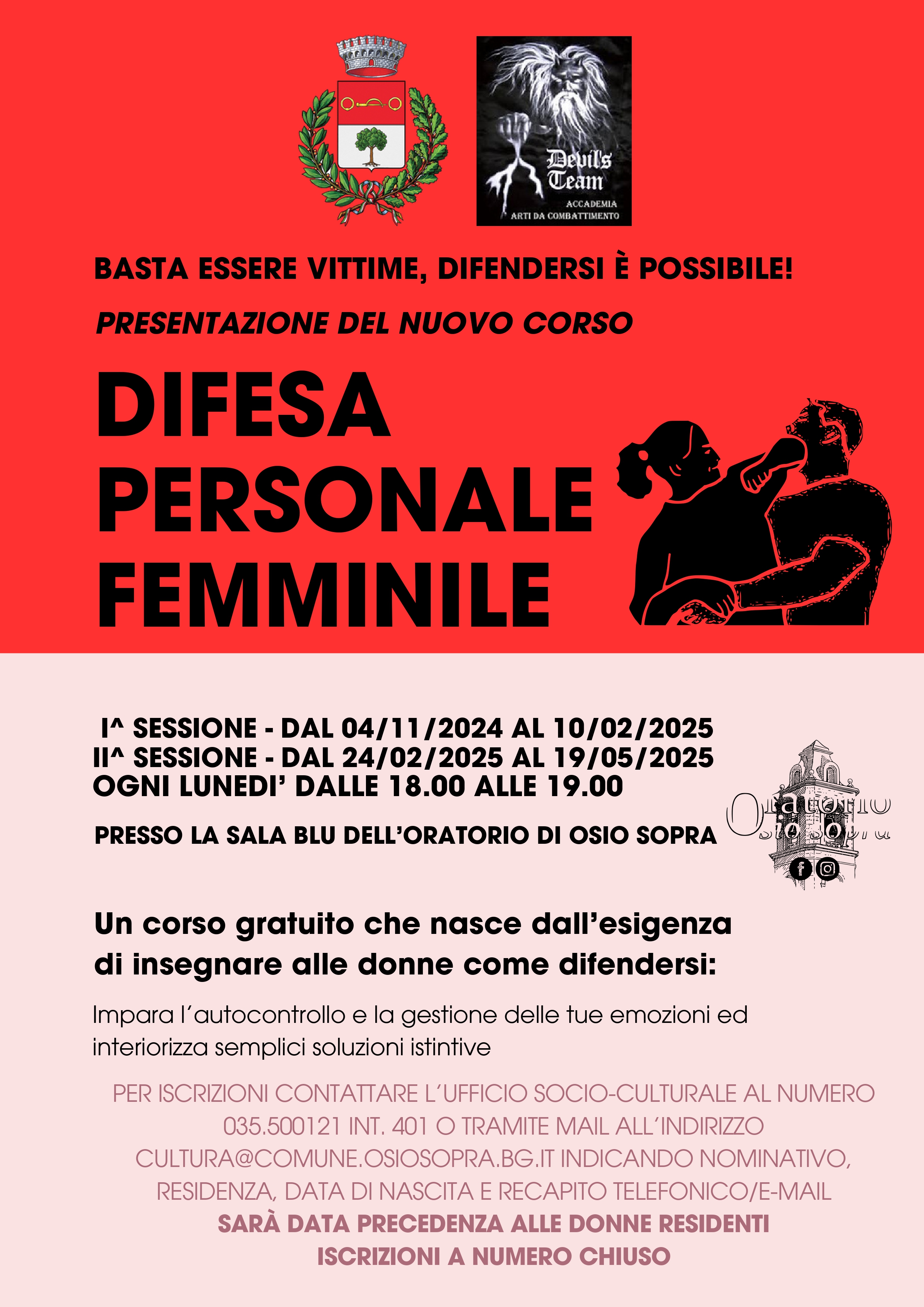 Corso Difesa Personale Femminile